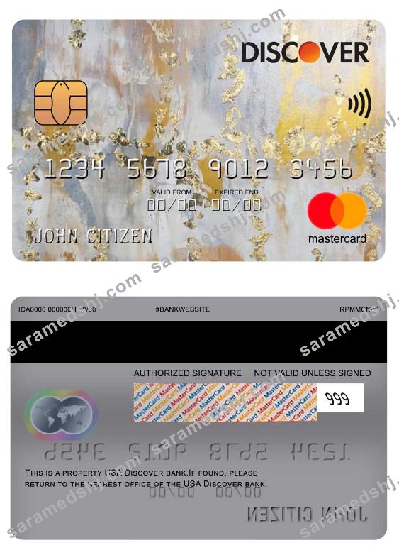 USA Discover bank mastercard